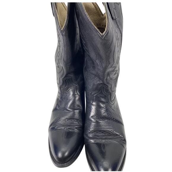 Smoky Mountain Denver Boots sz 8 EE  Black Leather Western Style 4032 - Picture 2 of 14